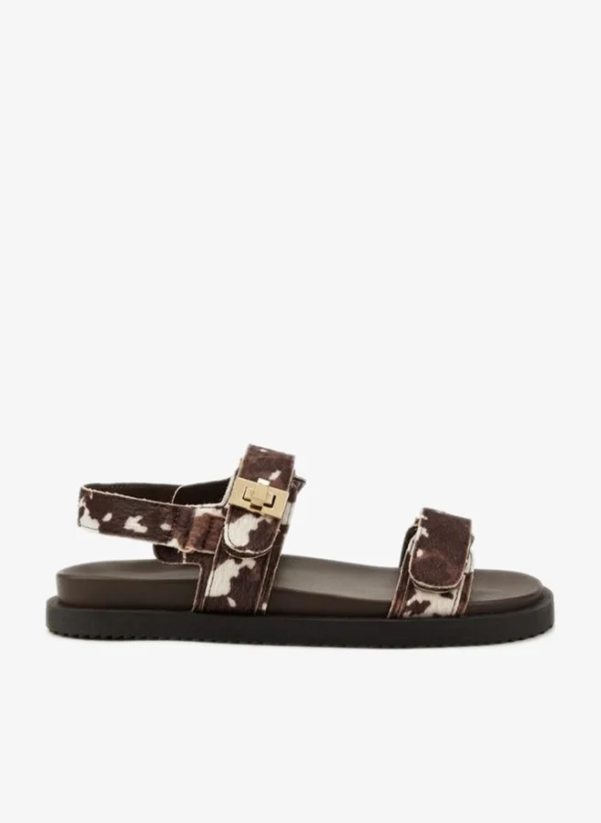 Celeste Women Animal Print Strap Sandals