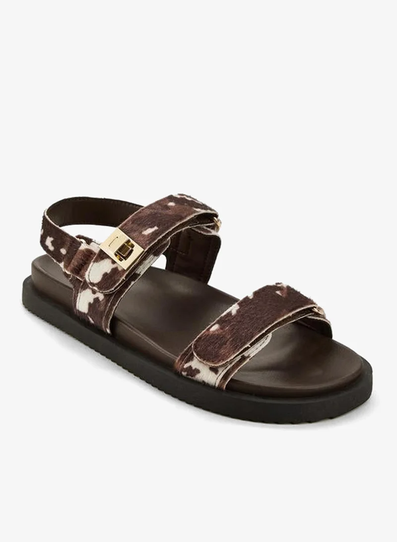 Celeste Women Animal Print Strap Sandals