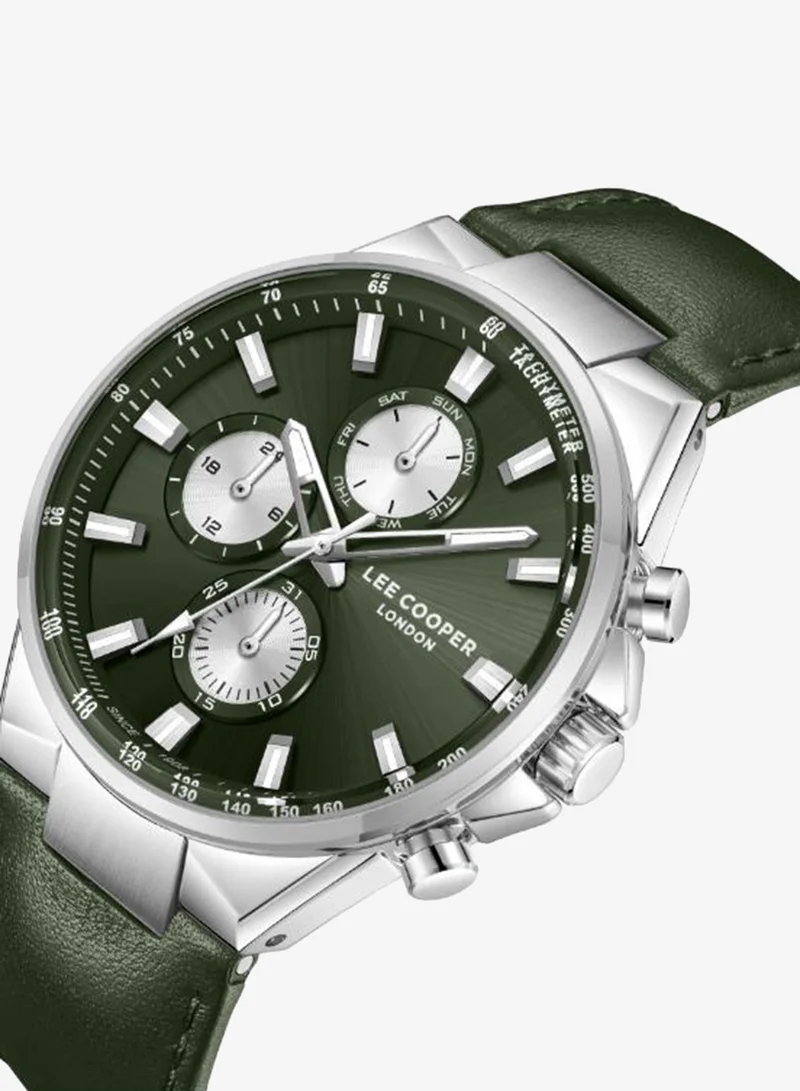 لي كوبر Men's Leather MULTIFUNCTION Watch LC08223.375 - 43 mm