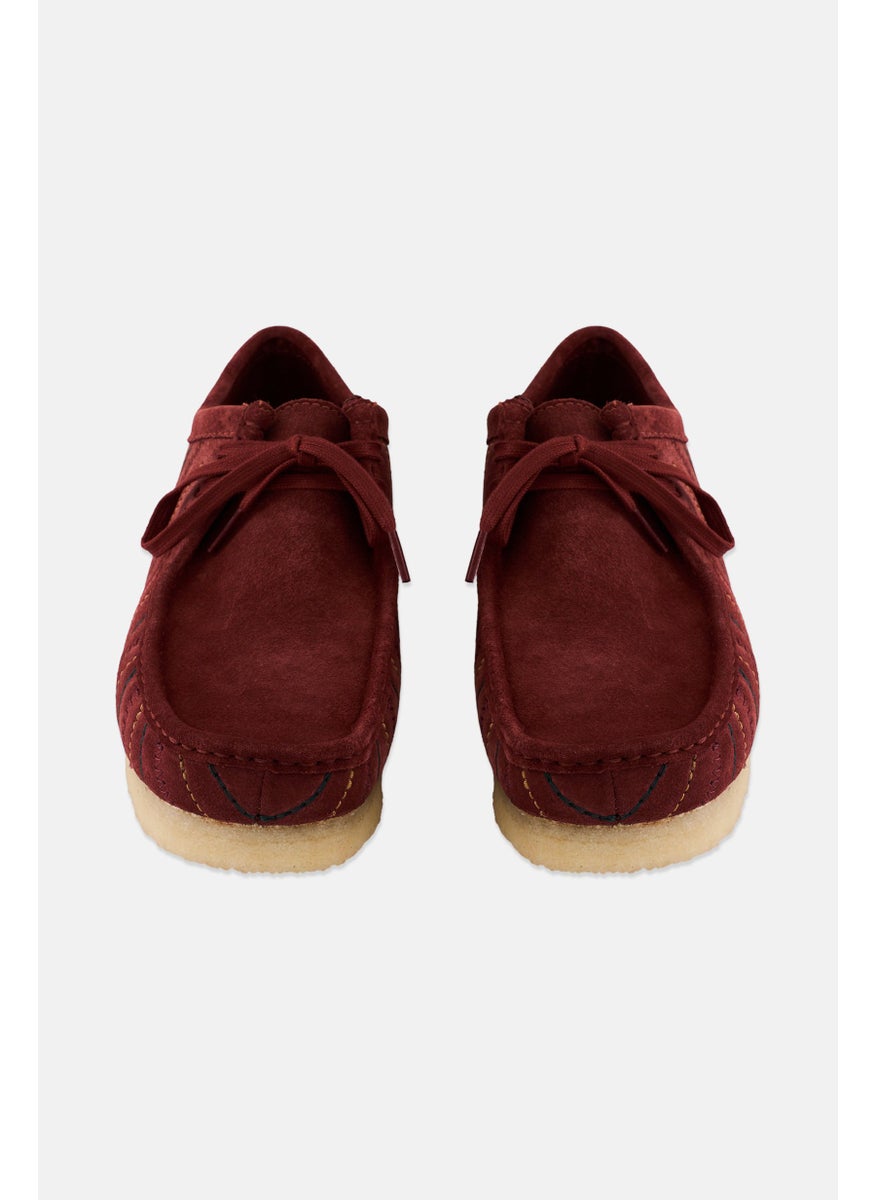 clarks Men Wallabee Standard Fit Lace Up Casual Shoes, Burgundy  - Image 4