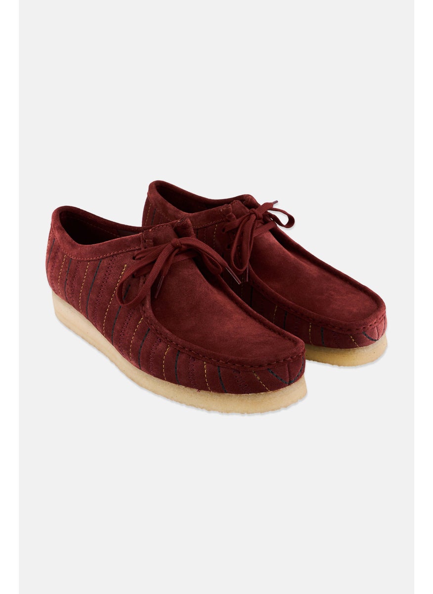 clarks Men Wallabee Standard Fit Lace Up Casual Shoes, Burgundy  - Image 1
