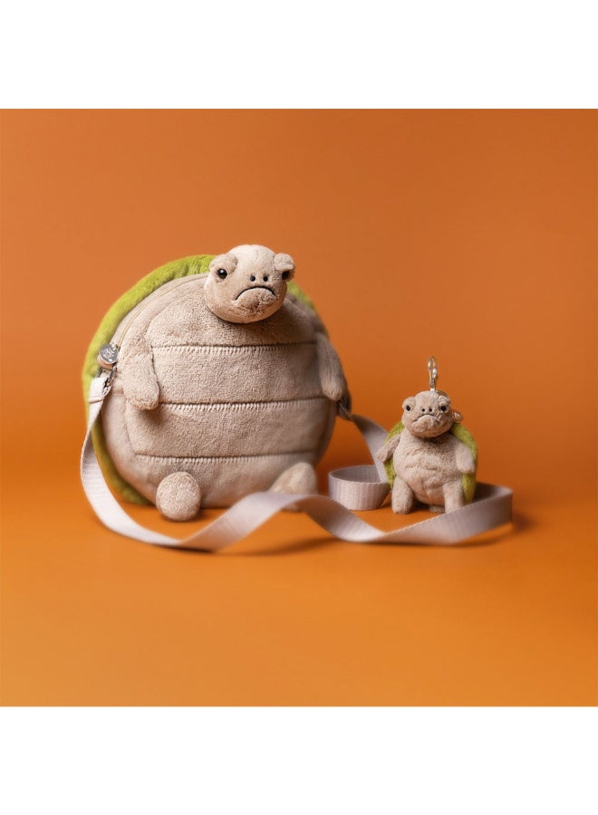 Jellycat حقيبة تيمي السلحفاة المحشوة - لعبة محشوة ناعمة بأرجل كوردية، هدية عيد الحب لطيفة للأطفال والبالغين، مجموعة جليكات، 23 سم - Image 2