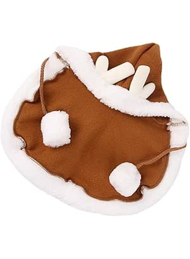 Reusable Deer Shape Cape Pet Costume for Cats Dogs Size L - Image 1
