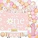 Cheereveal Daisy 1st Birthday Decorations Girl Isnt She Lovely Isnt She Onederful Backdrop Cake Topper with Daisy Balloon Garland Arch Kit Boho Hippie Baby Girl First Bday Supplies - Image 3