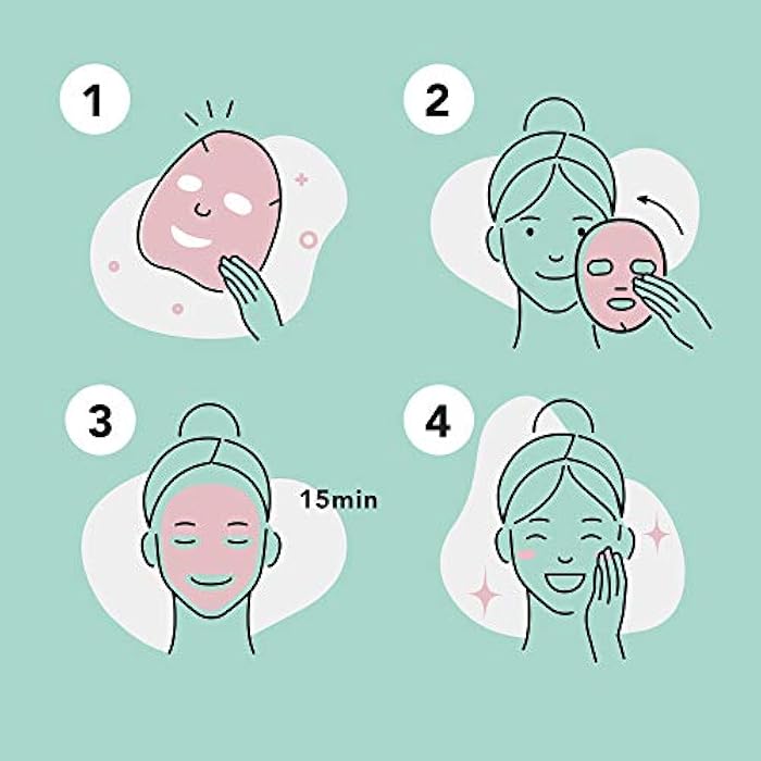 Celavi Cosmetics Celavi Essence Face Mask Paper Sheet Korea Skin Care Moisturizing 12 Pack Classic Facial Beauty - Image 4