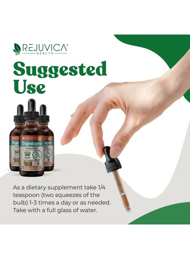 Rejuvica Health DigestaPro - Advanced Digestive Bitters Supplement - Liquid Delivery for Better Absorption - Gentian, Artichoke, Burdock, Chanca Piedra, Ginger & More!  - Image 4