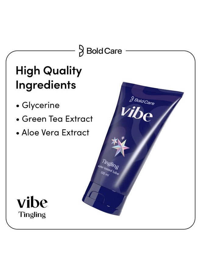Bold Care Vibe Tingling - Natural Personal Lubricant For Men And Women - Water Based Lube - Skin Friendly, Silicone And Paraben Free - No Side Effects - 100 Ml  - Image 3