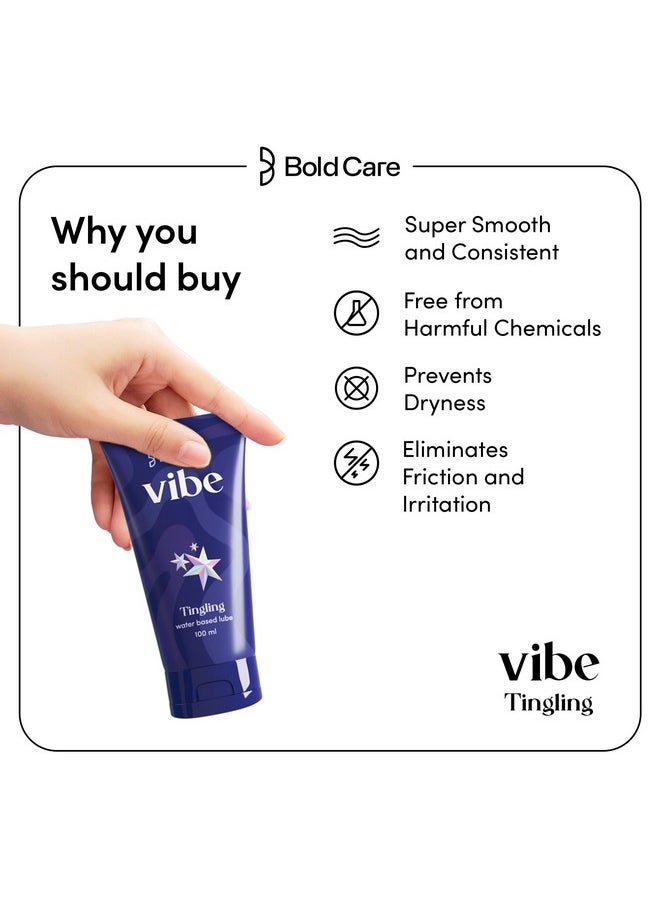 Bold Care Vibe Tingling - Natural Personal Lubricant For Men And Women - Water Based Lube - Skin Friendly, Silicone And Paraben Free - No Side Effects - 100 Ml  - Image 5