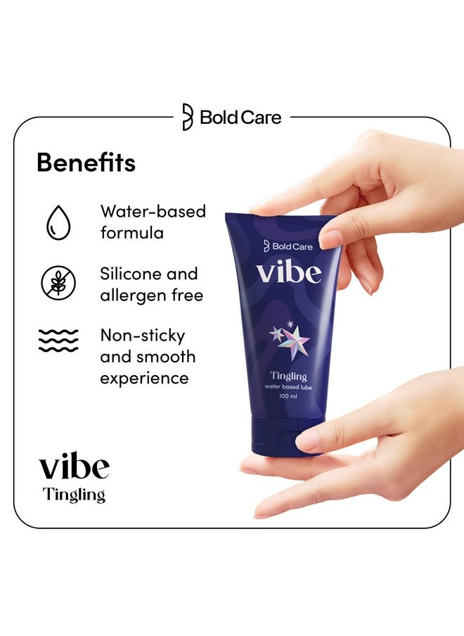 Bold Care Vibe Tingling - Natural Personal Lubricant For Men And Women - Water Based Lube - Skin Friendly, Silicone And Paraben Free - No Side Effects - 100 Ml  - Image 4