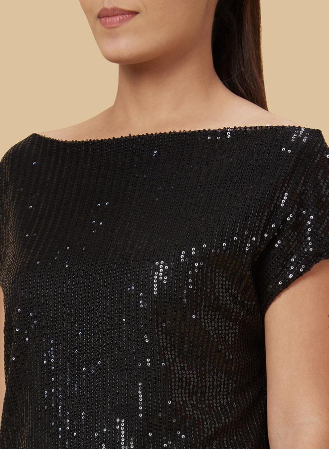 globus Women Black Embellished Top - Image 5