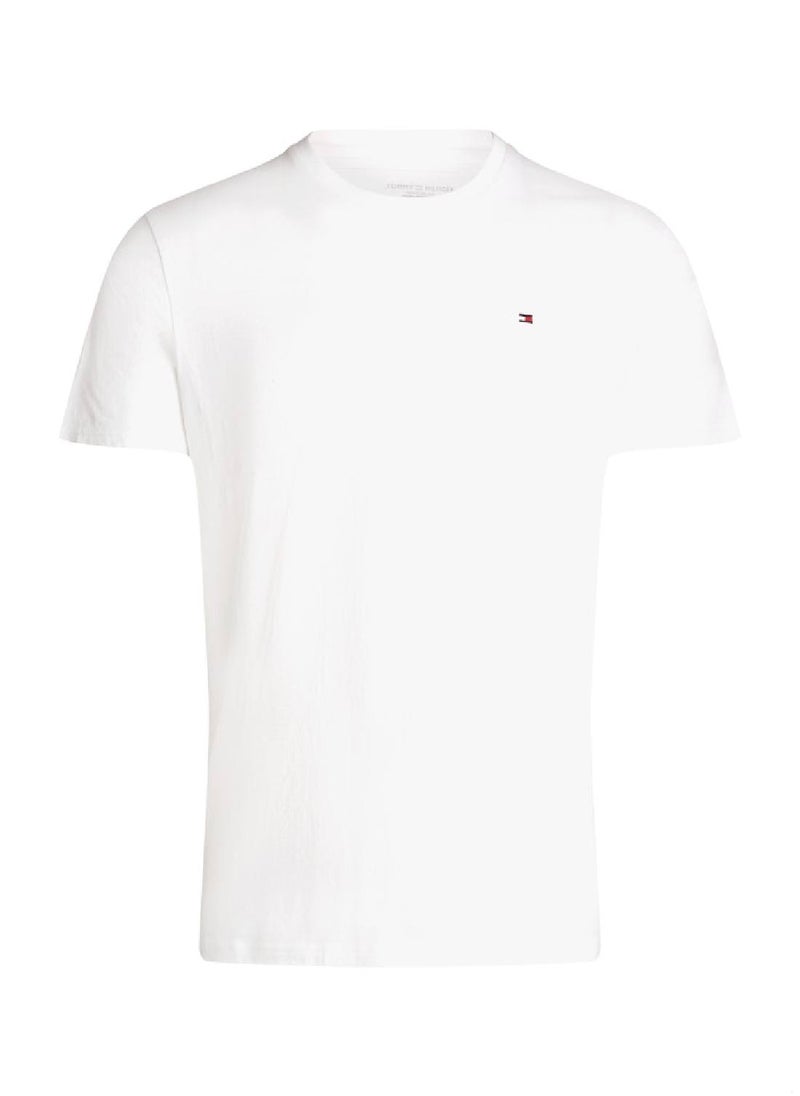 TOMMY HILFIGER Men's 3-Pack Signature Embroidery T-Shirts - Cotton, White  - Image 3