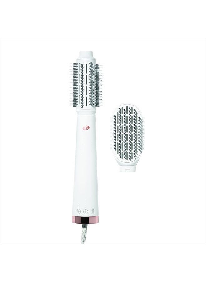 T3 Micro - T3 AireBrush Duo Interchangeable Hot Air Blow Dry Brush with Two Attachments – Includes 15 Heat and Speed Combinations, T3 IonFlow Technology, Volume Booster Switch, Lock-in Cool Shot - Image 1