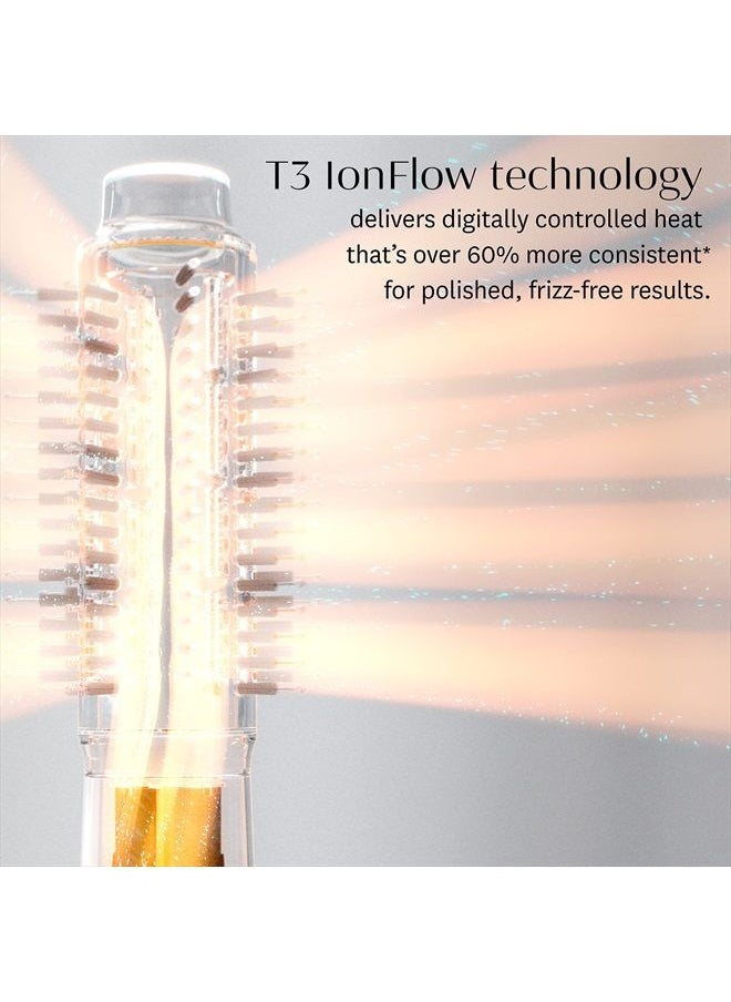 T3 Micro - T3 AireBrush Duo Interchangeable Hot Air Blow Dry Brush with Two Attachments – Includes 15 Heat and Speed Combinations, T3 IonFlow Technology, Volume Booster Switch, Lock-in Cool Shot - Image 1