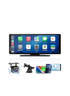 2024 CARPURIDE 9.3 Inch Carplay Screen for Car, Compatible with Wireless/Wired Apple CarPlay, Android Auto and Mirror Link - Bluetooth Audio, Navigation,Siri, FM, AUX, C92 with Backup Cam