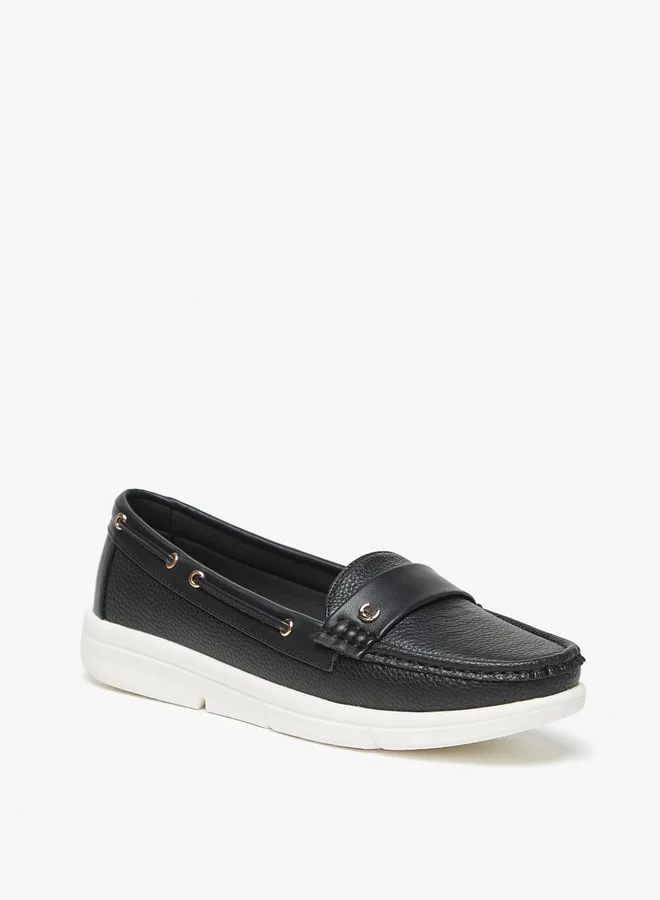 لو كونفورت Women Metal Accent Slip-On Loafers