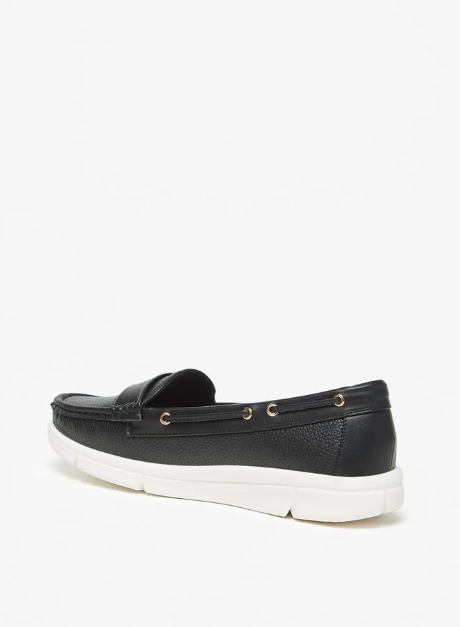 لو كونفورت Women Metal Accent Slip-On Loafers