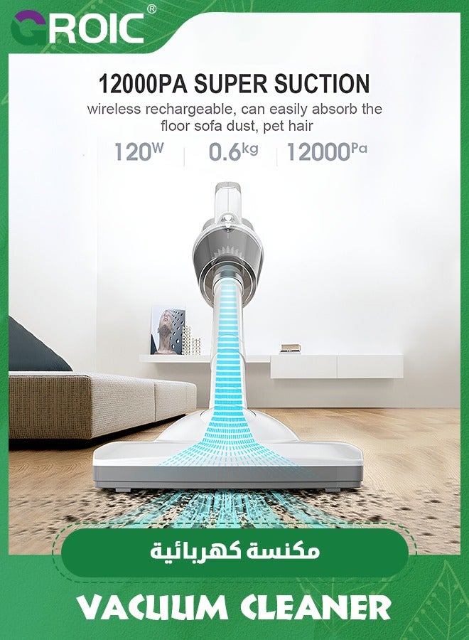 GROIC Cordless Vacuum Cleaner, 120W/12000PA Powerful Suction Stick Vacuum with 30min Long Runtime Detachable Battery, 4 in 1 Lightweight Quiet Vacuum Cleaner,Dry-wet dual-purpose Automobile Vacuum Cleaner - Image 2