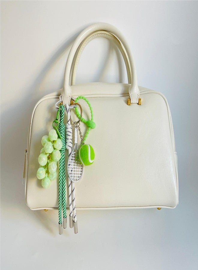 QTMY Cute Grape Rope Braided Keychain Bag Charms for Handbag Purse Backpack Accessories for Bogg Bag,936 - Image 3