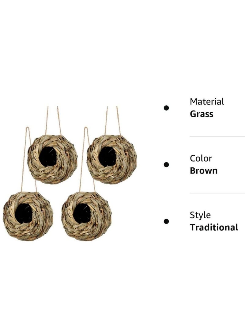 SYOSI Pack Hanging Hummingbird Nest House for Outside, Ball Shape, Hand Woven, Durable Sturdy, Made of Natural Grass, Perfect for Garden Patio Lawn Office Indoor - Image 5