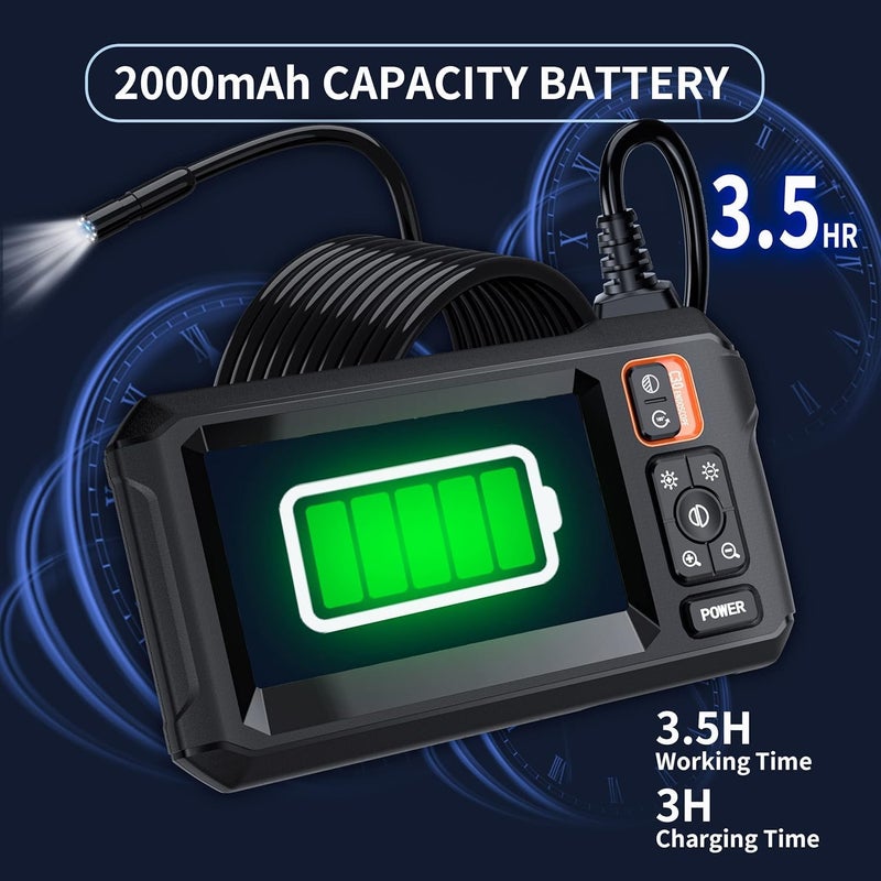 Daxiongmao Endoscope Camera with Light, Borescope Camera with 4.3" IPS Screen, 1920P HD with 8 LED Lights, 16.4FT Semi-Rigid Cord Bore Scope, Gadgets for Men & Tools for Men - Image 5