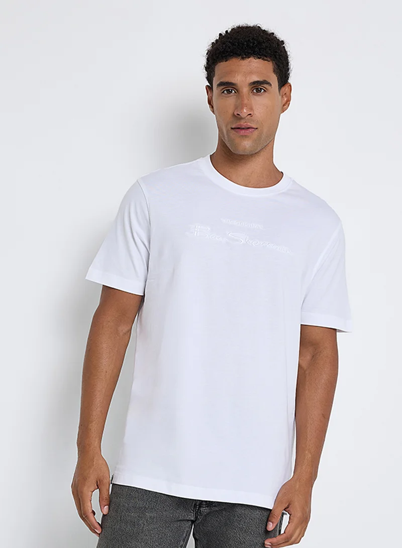 Ben Sherman Embroidered Logo Crew Neck T-Shirt