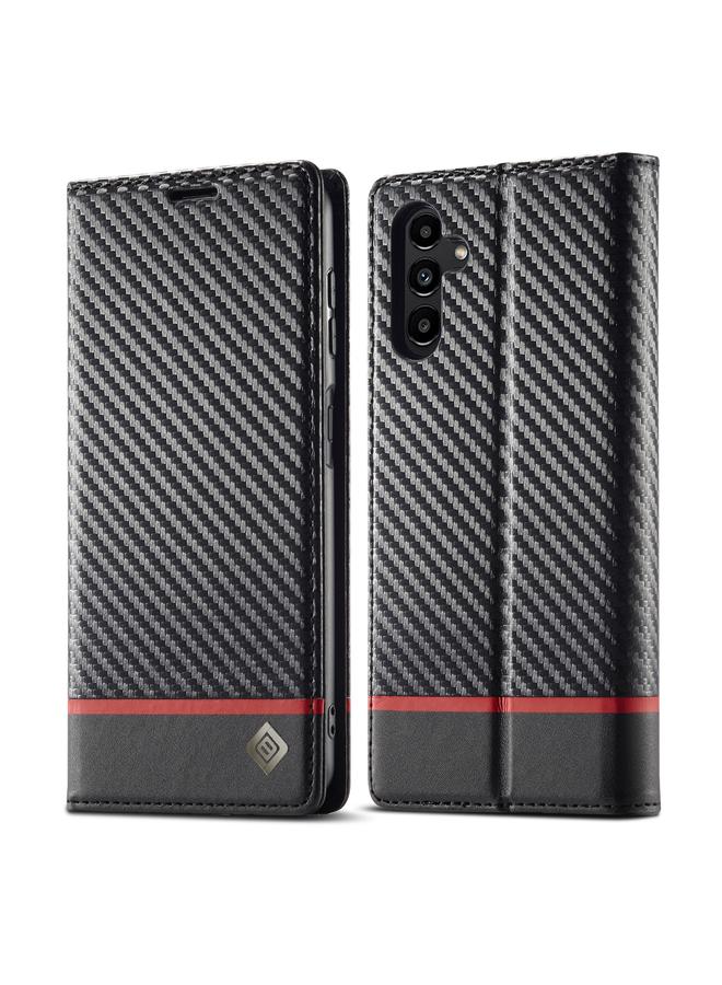 Case For Samsung Galaxy A13 5G Carbon Fiber Horizontal Flip Leather Phone Case