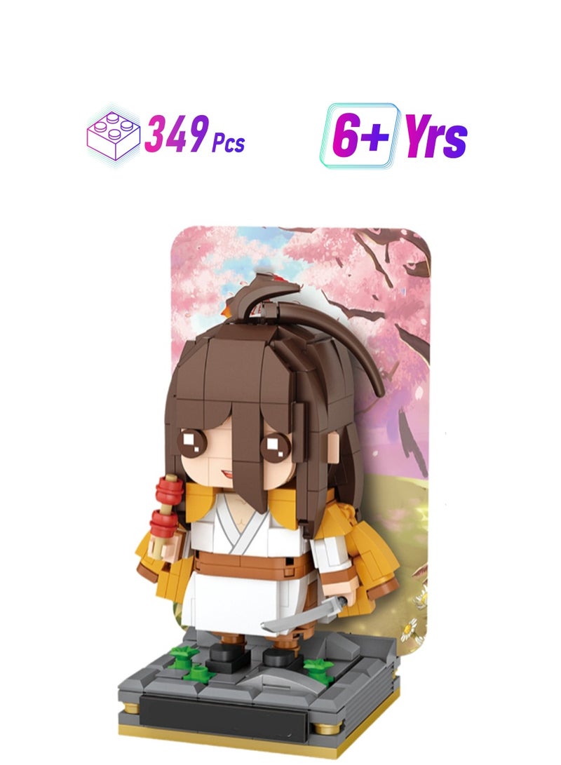 349pcs Brown-Haired Character Model Set Building Blocks Creative Diy Simulation Collection Building Assembly Children'S Toys Home Decoration - Image 1