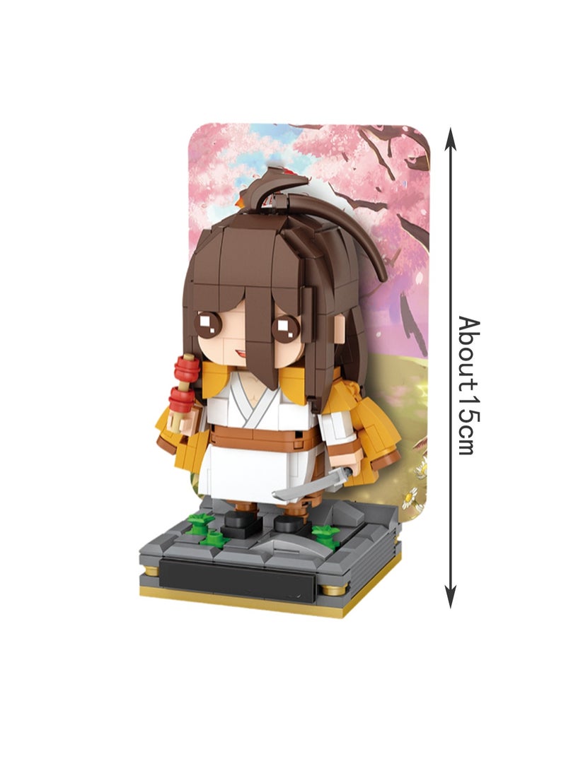 349pcs Brown-Haired Character Model Set Building Blocks Creative Diy Simulation Collection Building Assembly Children'S Toys Home Decoration - Image 2