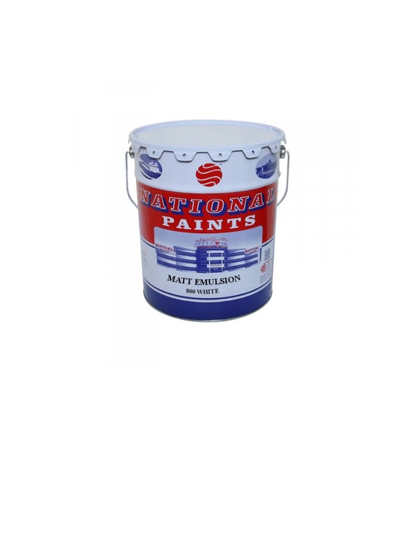 NATIONAL PAINTS - NATIONAL PAINTS-Matt Emulsion 800 White 18 L - Image 1