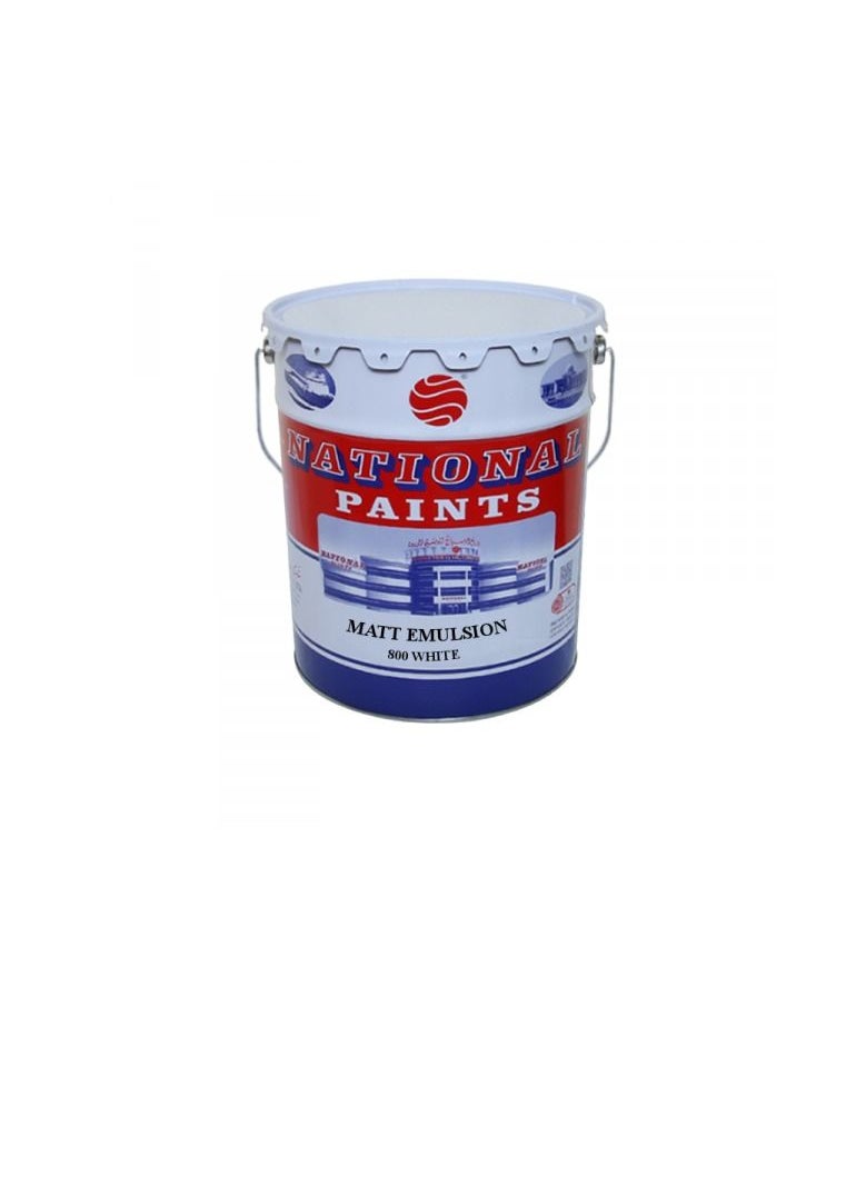 NATIONAL PAINTS - NATIONAL PAINTS-Matt Emulsion 800 White 18 L - Image 1