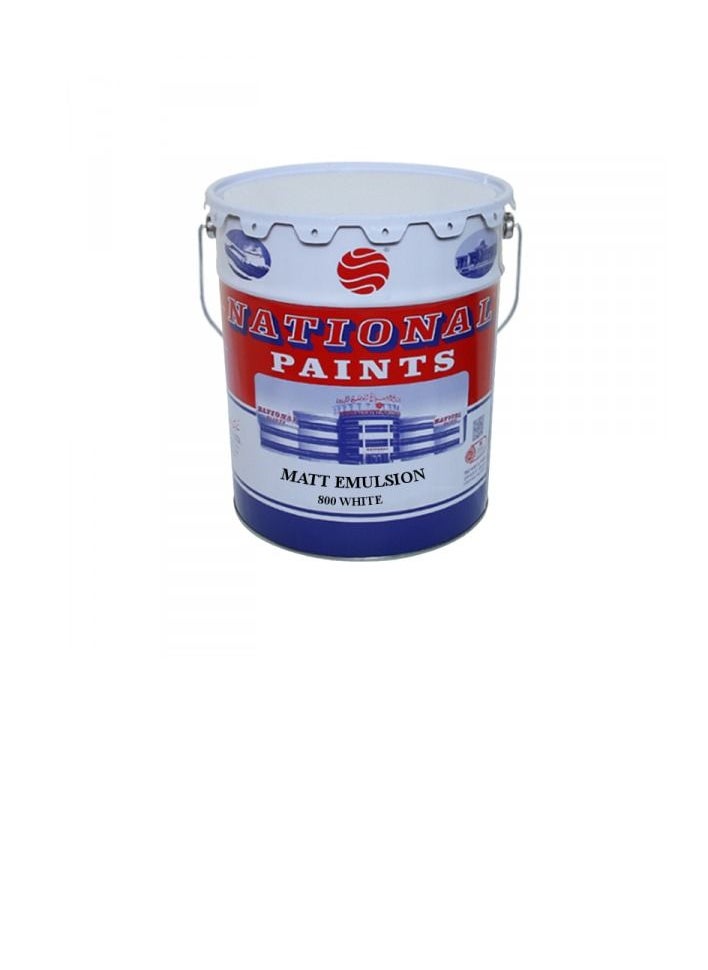 NATIONAL PAINTS - NATIONAL PAINTS-Matt Emulsion 800 White 18 L - Image 1