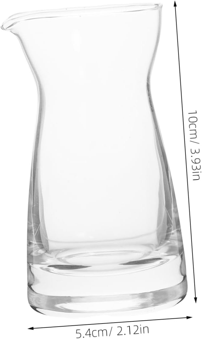 IMIKEYA 2pcs Glass Creamer Pitcher Compact Transparent Syrup and Milk Jug for Home and Restaurant Use Stylish and Easy to Clean Glass Sauce Container - Image 2