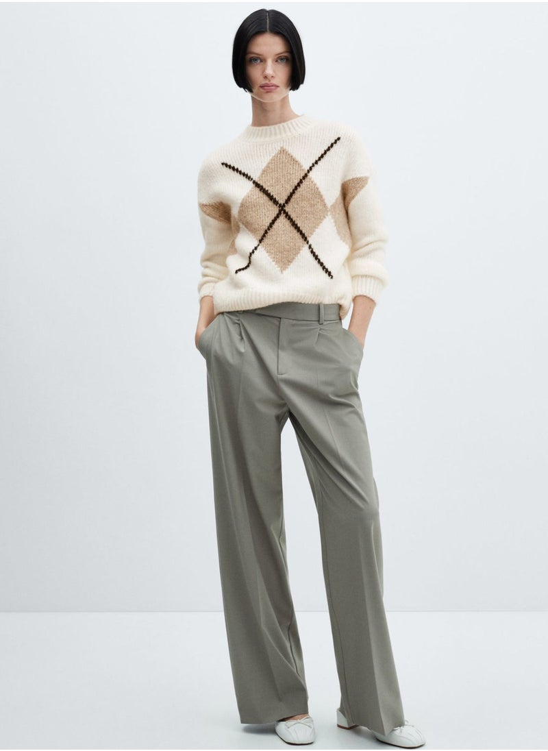 MANGO - Crew Neck Knitted Sweater - Image 1
