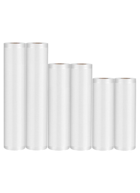 6pack Big vacuum Sealer Bags Thickened Puncture Prevention Food Saver BPA Free for Sous Vide cooking Mircowave Freezer Food Storage (15* 5m*2pcs，22 * 5m*2pcs, 28 * 5m*2pcs)