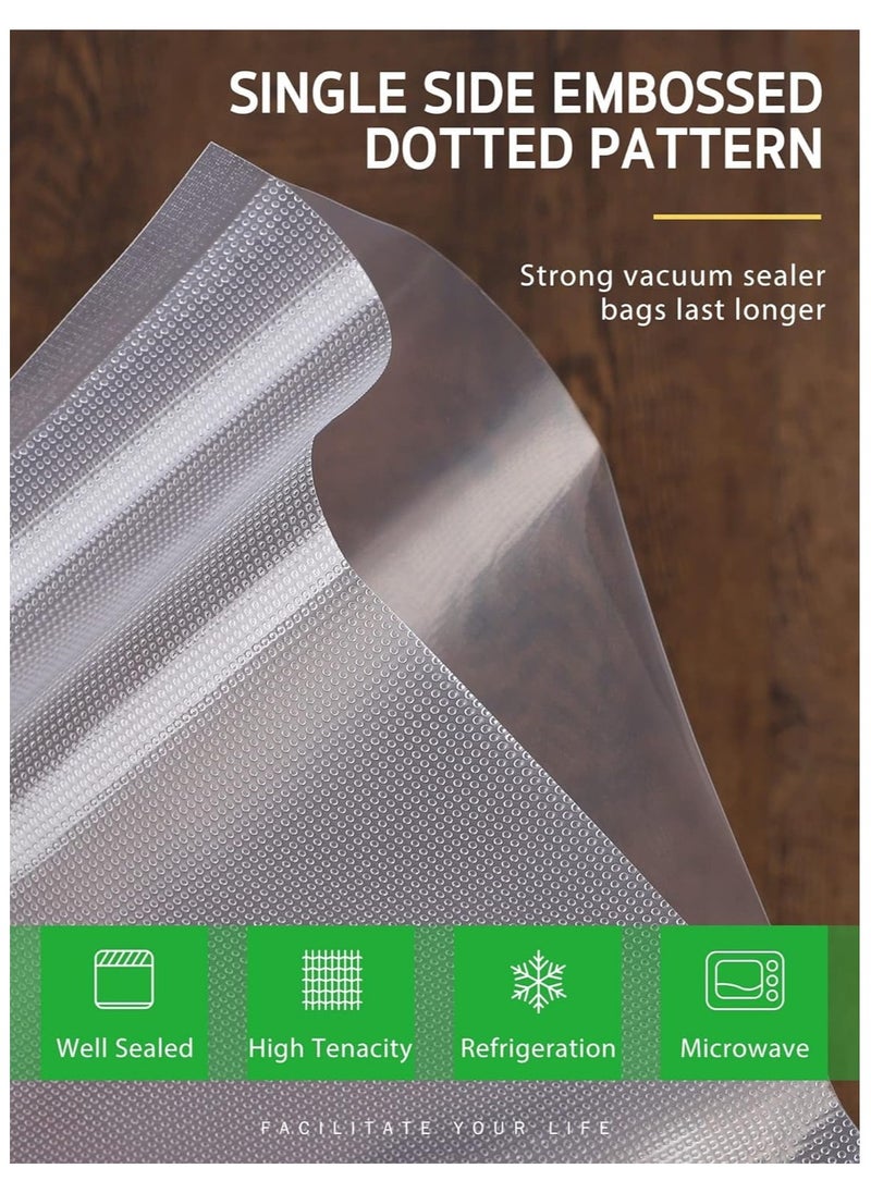 SKY-TOUCH - 6pack Big vacuum Sealer Bags Thickened Puncture Prevention Food Saver BPA Free for Sous Vide cooking Mircowave Freezer Food Storage (15* 5m*2pcs，22 * 5m*2pcs, 28 * 5m*2pcs) - Image 1
