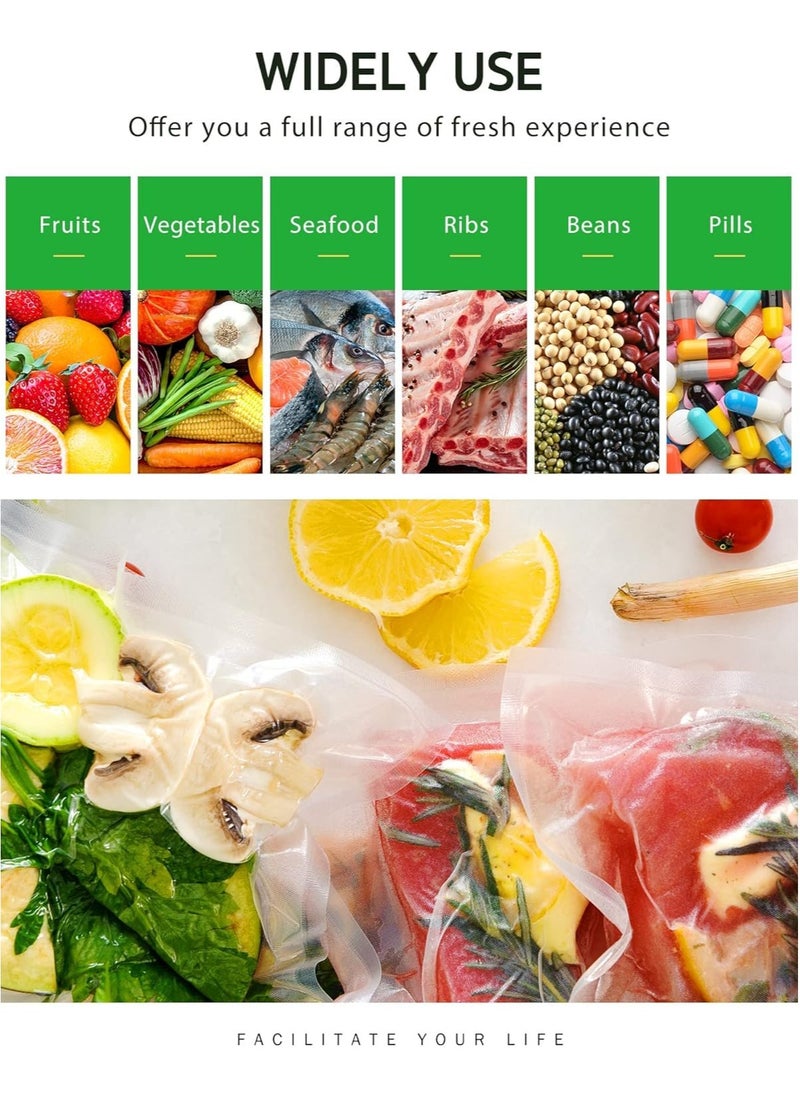 SKY-TOUCH - 6pack Big vacuum Sealer Bags Thickened Puncture Prevention Food Saver BPA Free for Sous Vide cooking Mircowave Freezer Food Storage (15* 5m*2pcs，22 * 5m*2pcs, 28 * 5m*2pcs) - Image 1