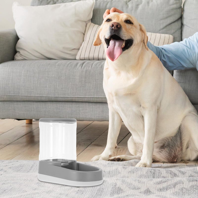 Automatic Gravity Pet Feeder And Water Dispenser Elegant Gray For Dogs Cats Outdoor - Image 5