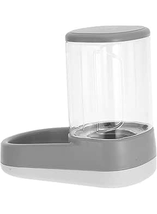 Automatic Gravity Pet Feeder And Water Dispenser Elegant Gray For Dogs Cats Outdoor - Image 1