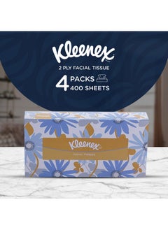 Kleenex ® Facial Tissue Box 60036-2 Ply Flat Box Facial Tissue - 4 Tissue Boxes X 100 Face Tissues - Sheet Size 20 X 20 Cm (400 Facial Tissue)  - Image 2