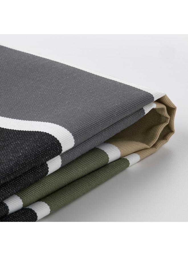 erorex Cover for chair cushion, outdoor/multicolour stripe pattern, 50x50 cm - Image 2