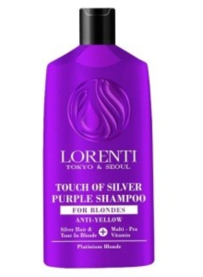 لورنتي شامبو لورينتي البنفسجي للشعر الأشقر، مضاد للاصفرار، لون أشقر بلمسة فضية، 630 مل - Image 2