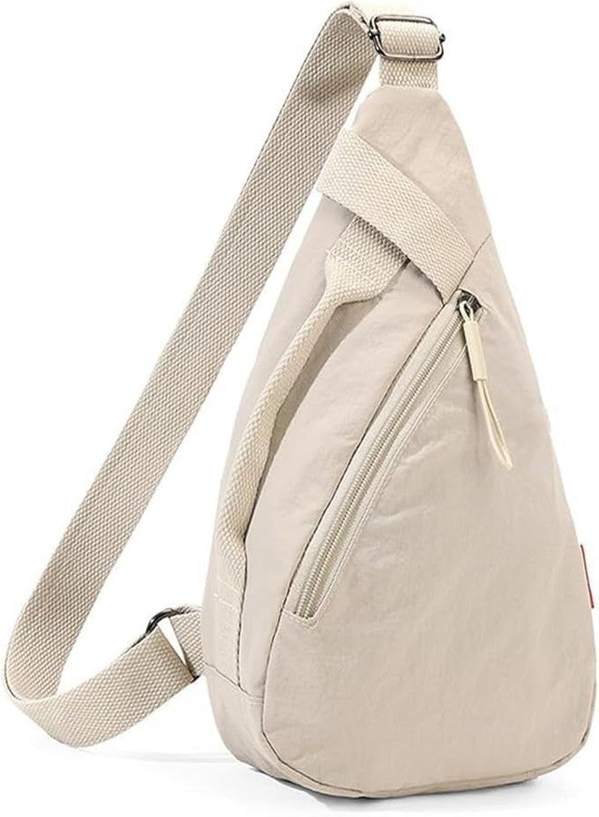 KELVEE Casual Sling Bag, Shoulder Bag for Men and Women | Lightweight Crossbody Chest Bag | Travel Bag for Daily Commute and Outdoor Activities (Off White) - Image 1