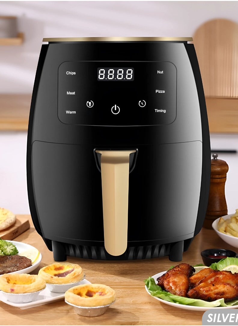 SilverCrest - 2400W Air Fryer with 6 Litre Extra Large Capacity, Digital Display, Touch Temperature Control System, For Cooking, Frying and Baking, SilverCrest S-18 - Image 1