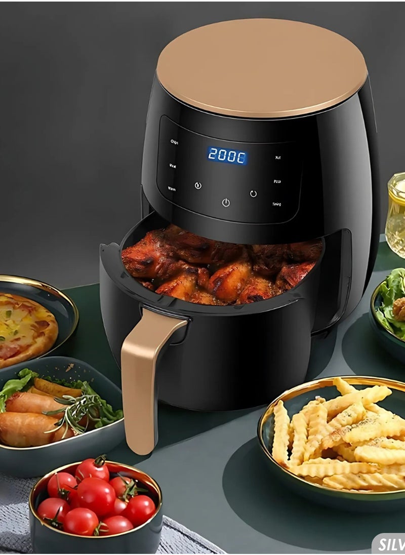 SilverCrest - 2400W Air Fryer with 6 Litre Extra Large Capacity, Digital Display, Touch Temperature Control System, For Cooking, Frying and Baking, SilverCrest S-18 - Image 1