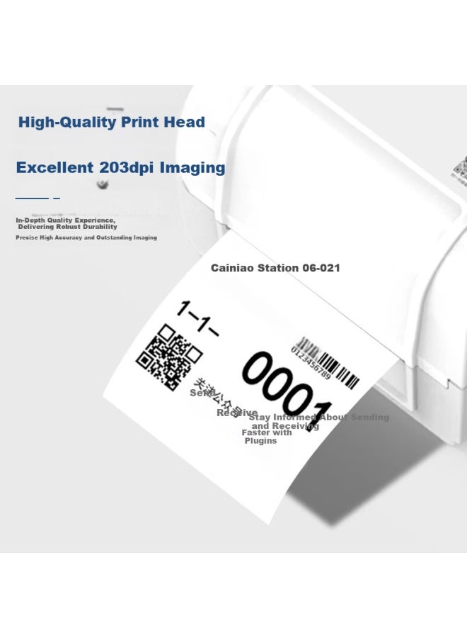M&g Thermal Transfer Ribbon/label Printer V5 For Adhesive Qr Code Fixed Asset Tags, Certification Labels, Price Tags, Washable Tags Carbon Ribbon Printer - Image 2