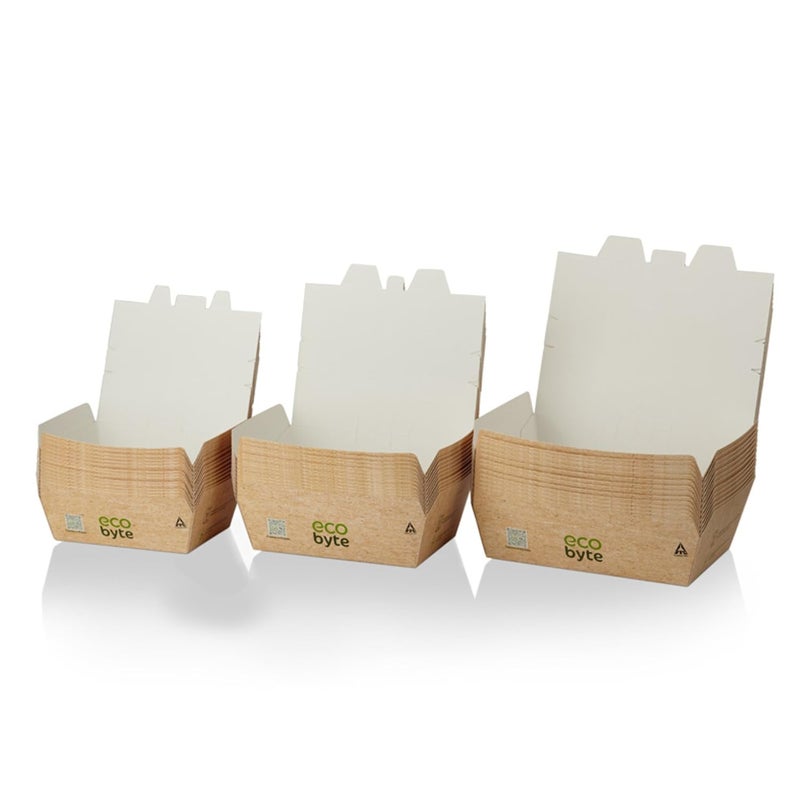 Ecobyte ITC Clamshell Lunch Box 750 ml Pack of 25 Disposable GermFree Takeaway Container PlasticFree wCompostable BioSeal Coating Oil Grease Resistant Biodegradable Food Container - Image 4