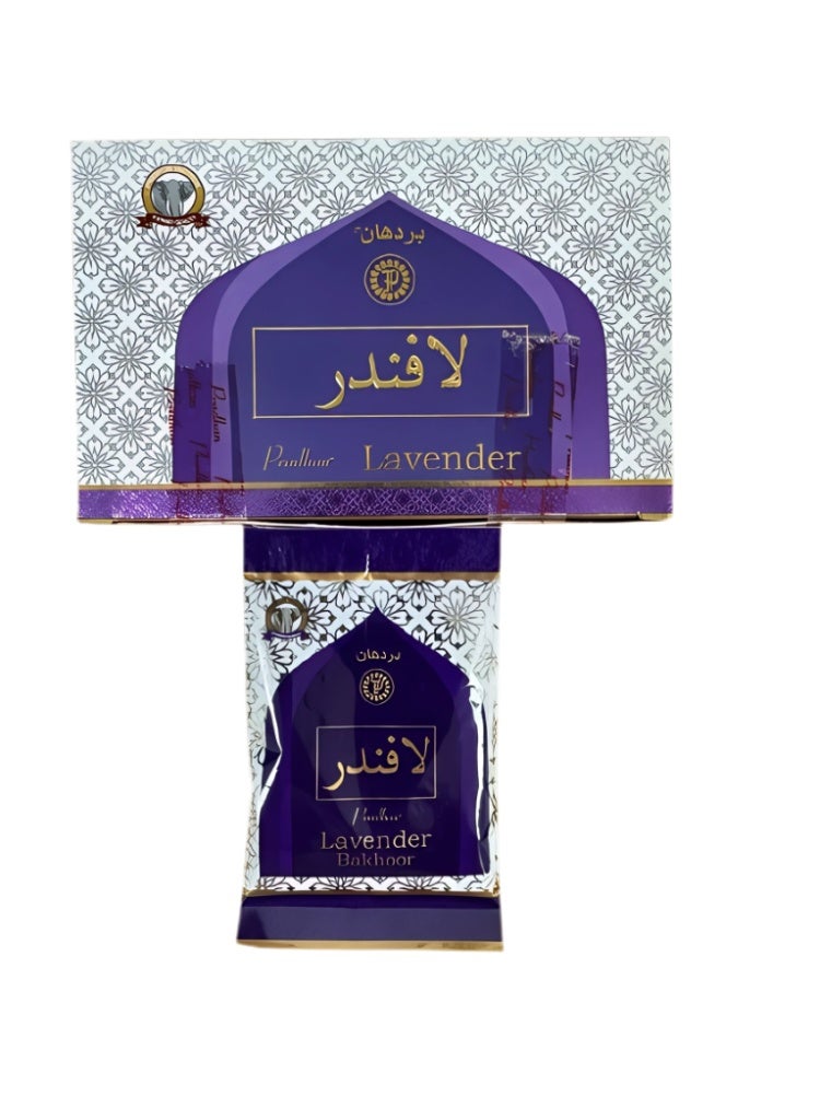 برادهان أكياس بخور لافندر بخور من برادان، عطر عربي تقليدي 18 جم لكل كيس - Image 1