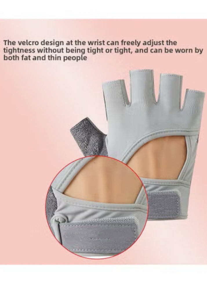 KIIUMI Workout Gloves for Women,Breathable Fitness Gloves For Weightlifting In Gym,Anti-skid and Wear-resistant,Adjustable Velcro Strap,For Fitness,Cycling （Pink）， M - Image 5