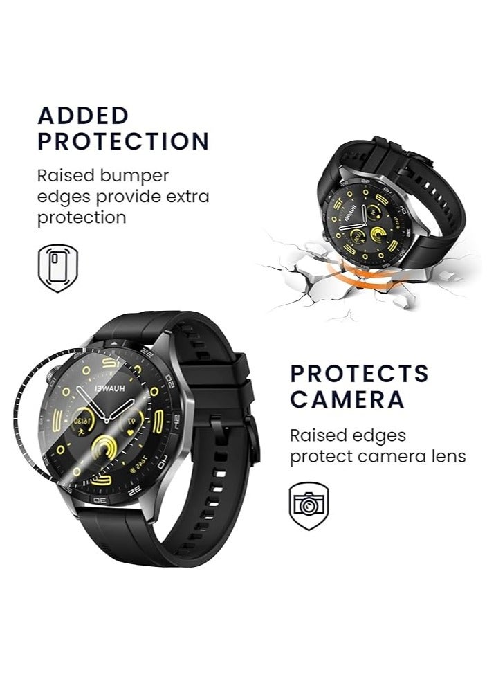 Screen Protectors Compatible With Huawei Watch GT 4 46 Mm, 3D Full Screen Protector, Anti-Scratch/Bubble/Fingerprint, HD Screen Protector - Image 4