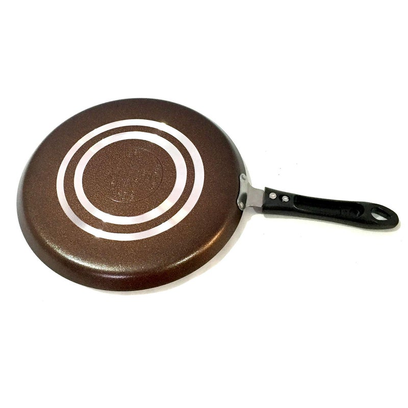 Non Stick Dosa Pan Tawa Low Oil Cooking Easy to Clean Cool Touch Handle 4 mm Thick Parathas Theplas Chapati Pancake Griddle Omelet  - Image 3